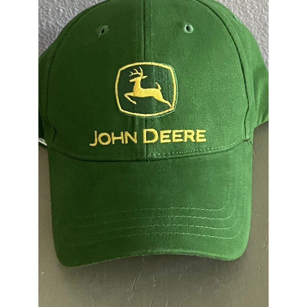 John Deere Patch Hat All Full Snapback Trucker Cap USA Louisville Mfg Vtg. OS